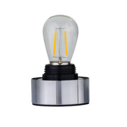 First Choice Lighting Set Of 2 Betchley - Battery Operated Chrome Lamp With White Glass - thumbnail 3