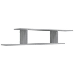 Berkfield Wall-Mounted Tv Shelf Grey Sonoma 125X18X23 Cm Engineered Wood - thumbnail 2