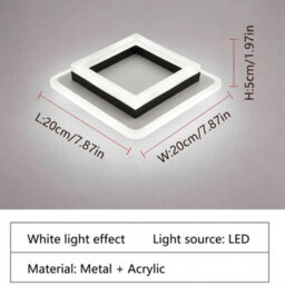 Modern 3-Layer Square Led Ceiling Light  3 Colour - thumbnail 2