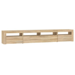 Walplus Tv Cabinet With Led Lights Sonoma Oak 240X35X40 Cm - thumbnail 7