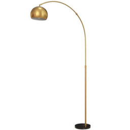 Floor Lamp For Living Room, Free Standing Tall Lamp, Gold Tone - thumbnail 1