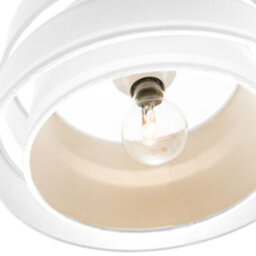 Happy Homewares Contemporary Quality White Linen Fabric Triple Tier Ceiling Pendant Light Shade - thumbnail 4
