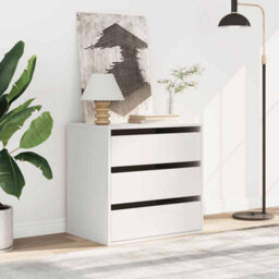Walplus Corner Chest Of Drawers White 60X41X58 Cm Engineered Wood - thumbnail 3