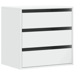 Walplus Corner Chest Of Drawers White 60X41X58 Cm Engineered Wood - thumbnail 2