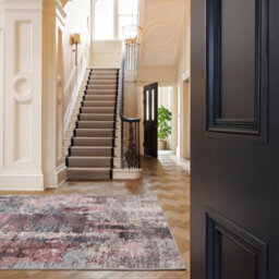 Loomed Pink Soft Machine Washable Washable Abstract Living Area Rug - 240 X 60Cm - thumbnail 4