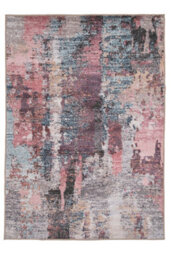 Loomed Pink Soft Machine Washable Washable Abstract Living Area Rug - 240 X 60Cm - thumbnail 7