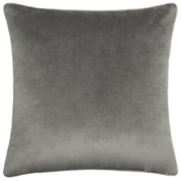 furn. Furn Meridian Velvet Polyester Filled Cushion, Charcoal/dove, 45 X 45Cm