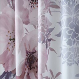 Catherine Lansfield Bathroom Dramatic Floral 180X180Cm Shower Curtain Blush Pink - thumbnail 3