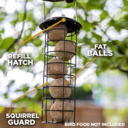 Marco Paul Wild Bird Fat Ball Feeders - Metal Mounted Station Bird Feeder Hanging - thumbnail 6