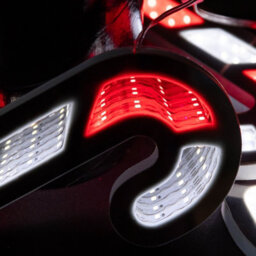 Samuel Alexander 1.75M 6 Infinity Hanging Christmas Candy Cane Garland With Red And White Leds - thumbnail 5