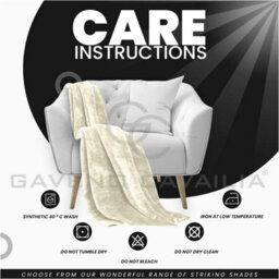 Gc Gaveno Cavailia Luxury Faux Fur Throw 200X240 Cm Cream Fleece Blanket For King Bed & Sofa Bed - thumbnail 5
