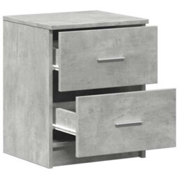 Berkfield Bedside Cabinet With 2 Drawers Concrete Grey 40X36X50 Cm - thumbnail 5
