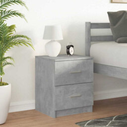 Berkfield Bedside Cabinet With 2 Drawers Concrete Grey 40X36X50 Cm - thumbnail 3