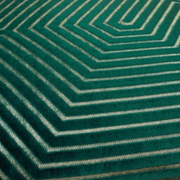 Paoletti Evoke Cut Velvet Polyester Filled Cushion, Emerald, 55 X 55Cm - thumbnail 4