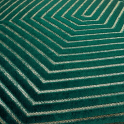Paoletti Evoke Cut Velvet Polyester Filled Cushion, Emerald, 55 X 55Cm - thumbnail 5