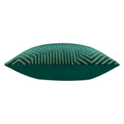 Paoletti Evoke Cut Velvet Polyester Filled Cushion, Emerald, 55 X 55Cm - thumbnail 3