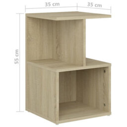 Berkfield Elegant Bedside Cabinets 2 Pcs Sonoma Oak 35X35X55 Cm Engineered Wood - thumbnail 6