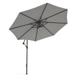 Living And Home 3M Large Rotatable Garden Sun Shade Cantilever Parasol With Crank Handle Patio Hanging Banana Umbrella Crank Tilt No Base, Grey - thumbnail 3
