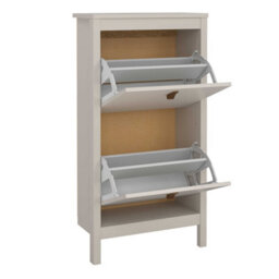 Wyld Haus Wildberry Cashmere Wooden Shoe Cabinet 2 Flip-Down Doors - thumbnail 3