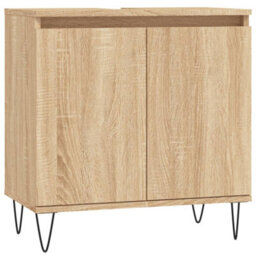 Berkfield Bathroom Cabinet Sonoma Oak 58X33X60 Cm Engineered Wood - thumbnail 2
