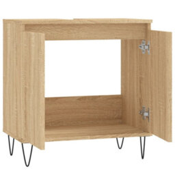 Berkfield Bathroom Cabinet Sonoma Oak 58X33X60 Cm Engineered Wood - thumbnail 5
