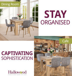 Hallowood Furniture Newquay Oak Flip Top Extending Table With 4 Taupe Leather Effect Chair With Oak Effect Legs - thumbnail 7