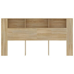 Berkfield Headboard Cabinet Sonoma Oak 200X18.5X104.5 Cm - thumbnail 3