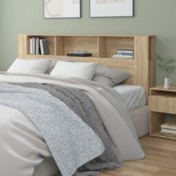 Berkfield Headboard Cabinet Sonoma Oak 200X18.5X104.5 Cm - thumbnail 1