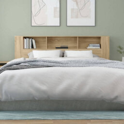 Berkfield Headboard Cabinet Sonoma Oak 200X18.5X104.5 Cm - thumbnail 5