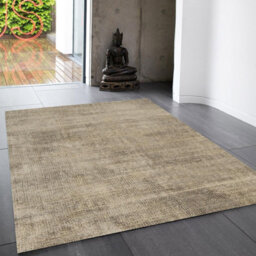 Brown Viscose Easy To Clean Plain Handmade , Luxurious , Modern Rug For Living Room, Bedroom - 240Cm X 340Cm - thumbnail 1
