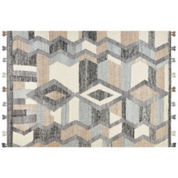 Beliani Rug Aygezard Multicolour 200 X 300 Cm Wool Kilim - thumbnail 1