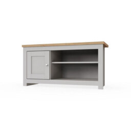 Timber Art Design Light Grey Tv Unit Stand Media 1 Door And Open Shelf - thumbnail 3