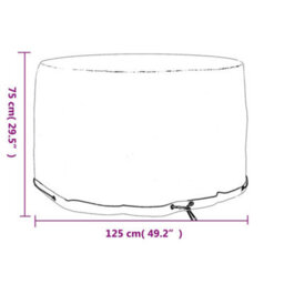 Walplus Outdoor Garden Furniture Cover 6 Eyelets 125X75 Cm Round - thumbnail 7