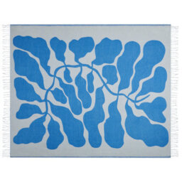 Beliani Blanket Kihun Fabric 130 X 170 Cm Blue - thumbnail 5
