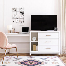 Dorel Westerleigh 3-In-1 Media Dresser White - thumbnail 3