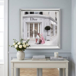 Home Luxe Interiors Dior Jewelry Silver Step Frame Luxury Wall Art 70X70Cm Home Decor - thumbnail 1