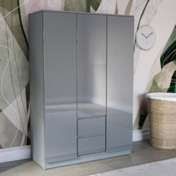 Lassic Vida Designs Glinton 3 Door 2 Drawer Wardrobe (100% Fsc), Grey - thumbnail 5