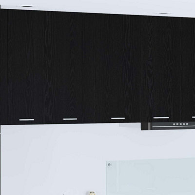 Walplus Hanging Cabinet Riga Black Oak 80 X 31 X 80 Cm Engineered Wood - image 1