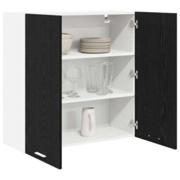 Walplus Hanging Cabinet Riga Black Oak 80 X 31 X 80 Cm Engineered Wood - thumbnail 3