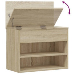 Berkfield Stylish Shoe Bench Sonoma Oak 60X30X45 Cm Engineered Wood - thumbnail 8