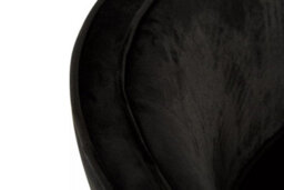 Orsina Luxurious Black Velvet Round Chair, Velvet Upholstered Mid Century Armchair, Metal Legs Comfortable Armchair - thumbnail 7