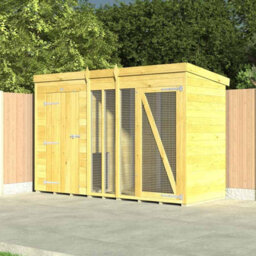 Buttercup Farm 10Ft X 6Ft Dog Kennel And Run Full Height - Wood - L178 X W302 X H201 Cm - thumbnail 3