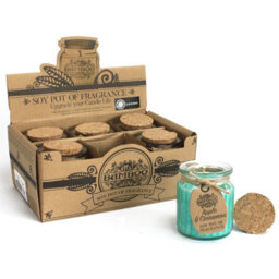 Serenityy Apple & Cinnamon Soy Pot Of Fragrance Candle In Reusable Blue Glass Jar With Cork Lid, 120 G, Approx. 20-Hour Burn - thumbnail 5