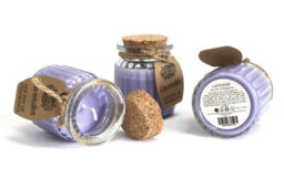 Serenityy Apple & Cinnamon Soy Pot Of Fragrance Candle In Reusable Blue Glass Jar With Cork Lid, 120 G, Approx. 20-Hour Burn - thumbnail 3