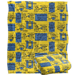 Minions Positivity Squares Blanket White (One Size) - thumbnail 5