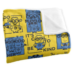 Minions Positivity Squares Blanket White (One Size) - thumbnail 2