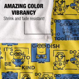 Minions Positivity Squares Blanket White (One Size) - thumbnail 3