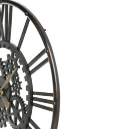 Beliani Wall Clock Petrer 60 Cm Metal Black - thumbnail 4
