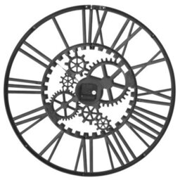 Beliani Wall Clock Petrer 60 Cm Metal Black - thumbnail 5