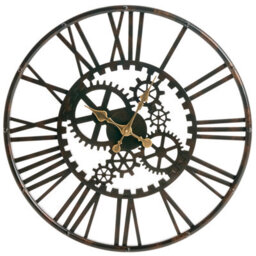 Beliani Wall Clock Petrer 60 Cm Metal Black - thumbnail 1